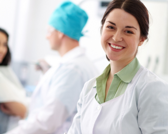 Woman Medical Professional Smiling Grow Your Business